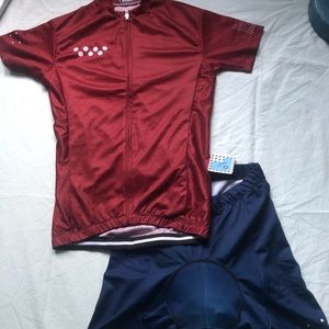 Package of cycling kits Jerseys and shorts/bibs small/medium